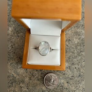 💍 925 Moonstone Ring Sterling Silver, Size 7, EUC